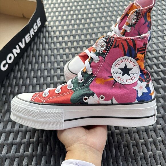 Converse CTAS Lift High Paradise Print Women's Shoes 563975C - Picture 12 of 15